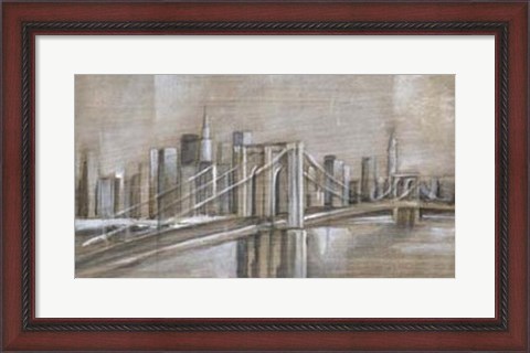Framed Metropolitan Skyline I Print