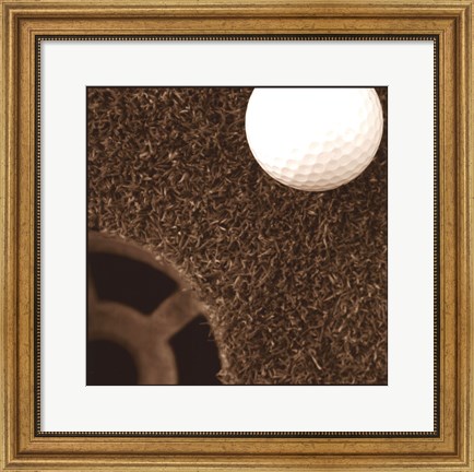 Framed Sepia Golf Ball Study II Print