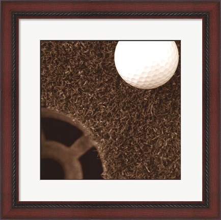 Framed Sepia Golf Ball Study II Print