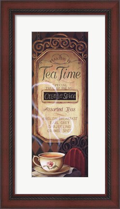Framed Tea Time Menu Print
