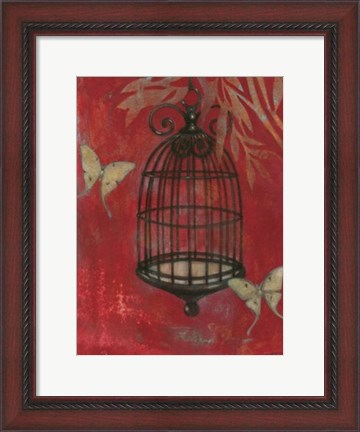 Framed Asian Bird Cage I Print