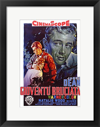 Framed Rebel Without a Cause Film Poster Italian Print