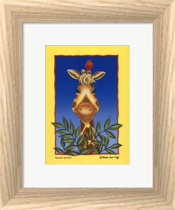 Framed Gentle Giraffe Print