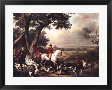 Framed Hunt in the Park in Fountainbleau Print