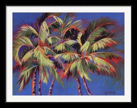 Framed 5 Crazy Palms Print