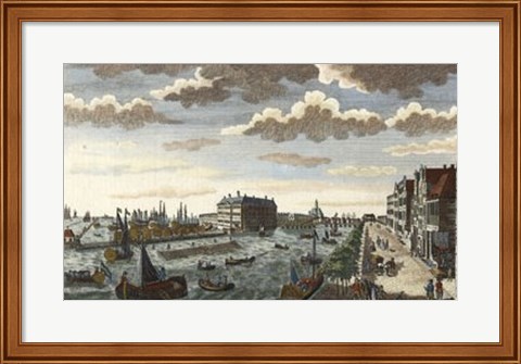 Framed Amsterdam Harbor &amp; Dock-yard Print