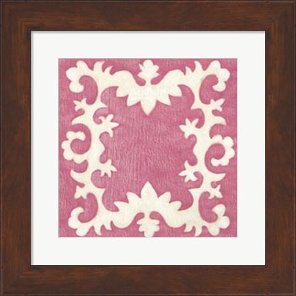 Framed Petite Suzani in Pink Print