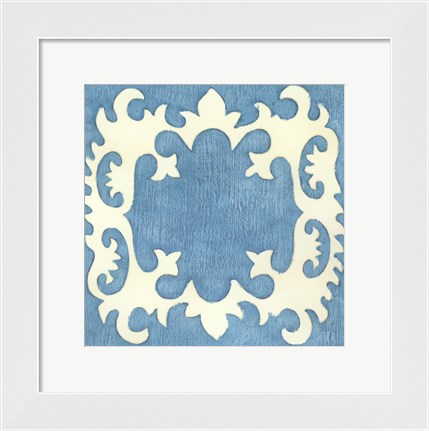 Framed Petite Suzani in Blue Print