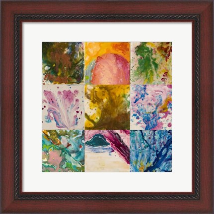 Framed Abstract 6 Panel Print