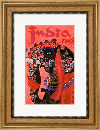 Framed India - Fly TWA Print