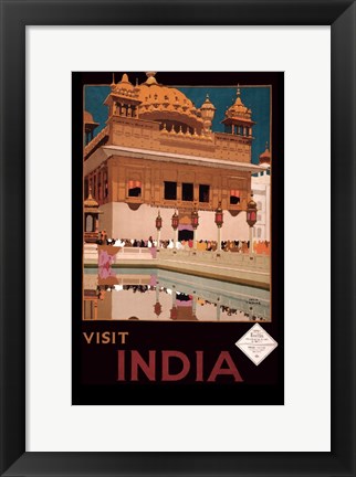 Framed Visit India Print