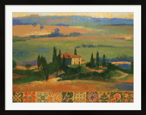 Framed Tuscany Hill Print