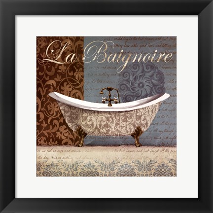 Framed La Baignoire Print