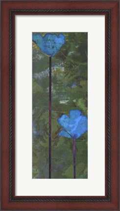 Framed Teal Poppies III Print