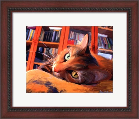 Framed Kitty that Reads Print