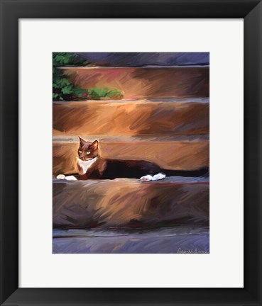 Framed Trouble Cat Print