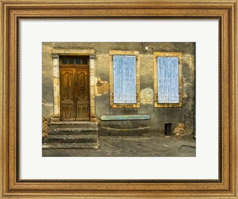 Framed Weathered Doorway V Print
