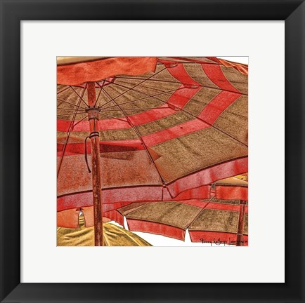 Framed Umbrellas Italia I Print