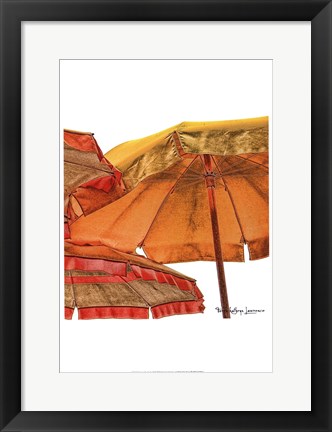 Framed Umbrellas Italia II Print