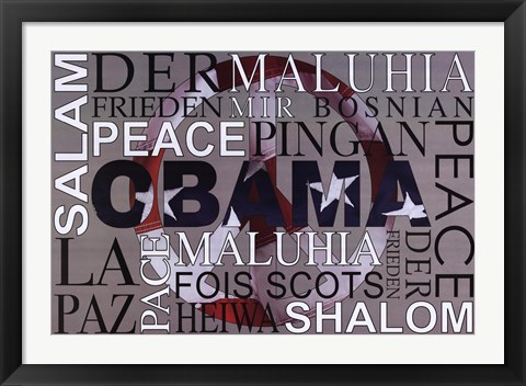 Framed Obama Peace Print