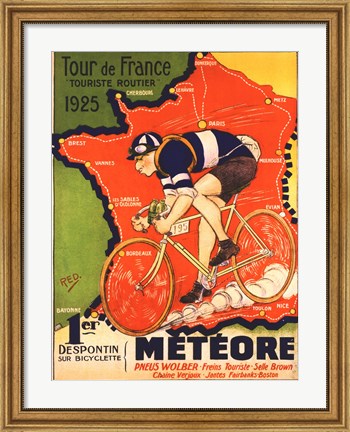 Framed Tour de France 1925 Print