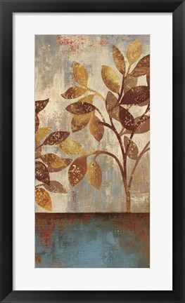 Framed Bronze Leaves I Print