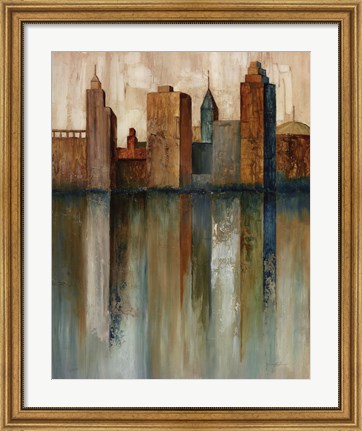 Framed City View II Print