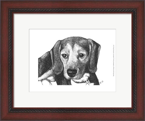 Framed Lindy the Beagle Print