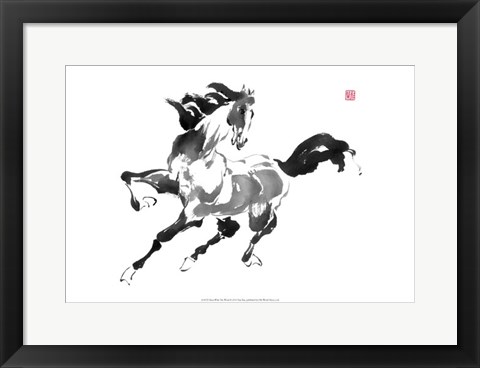 Framed Runs with the Wind Print