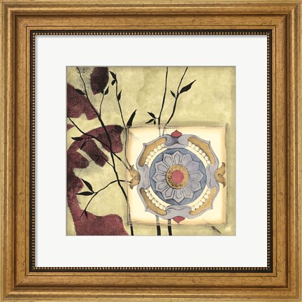 Framed Printed Moonlit Rosette I Print