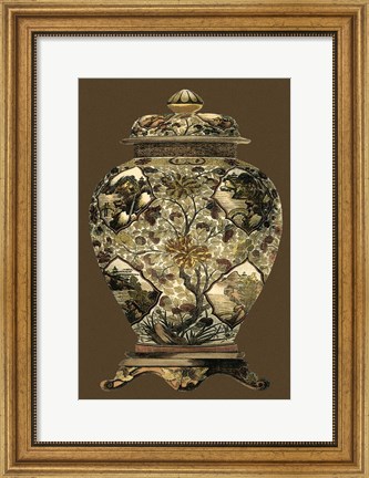 Framed Small Amber Porcelain I (U) Print