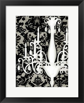 Framed Small Patterned Chandelier I (P) Print