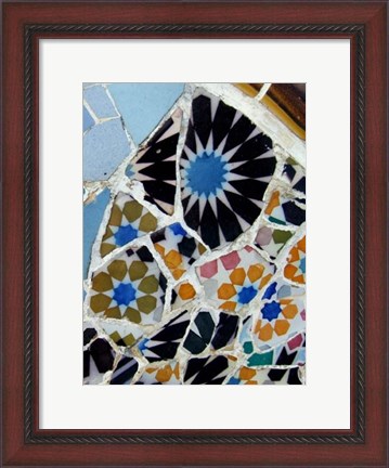 Framed Mosaic Fragments I Print