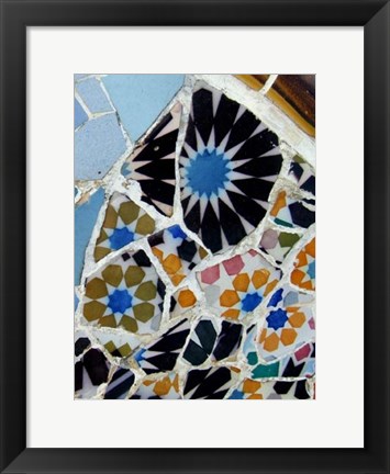 Framed Mosaic Fragments I Print