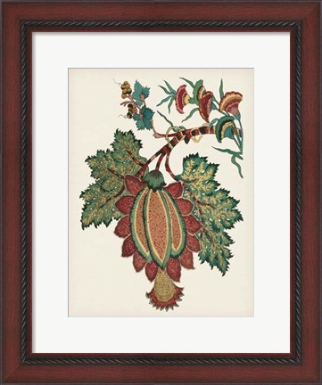 Framed Small Jacobean Floral II Print