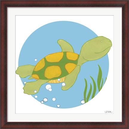 Framed Timothy the Turtle Print