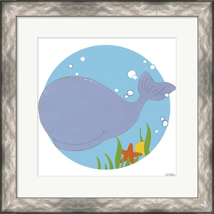 Framed Wally the Whale Print