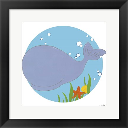Framed Wally the Whale Print