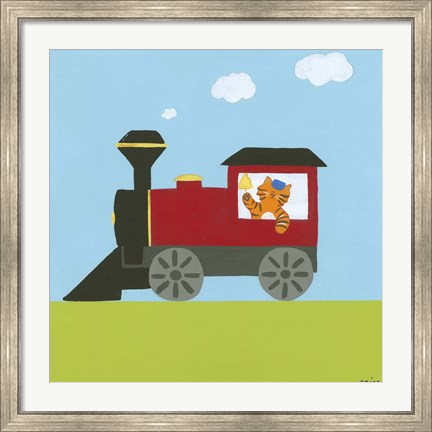 Framed Circus Train I Print