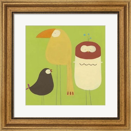 Framed Feathered Friends I Print