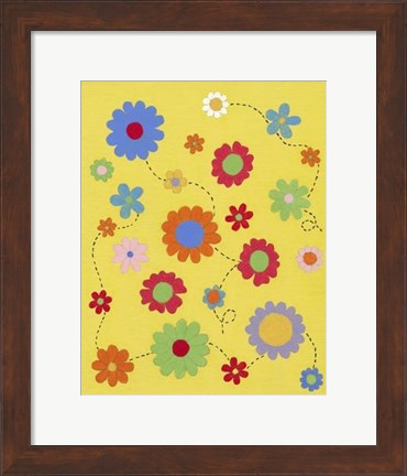 Framed Busy Blooms Print