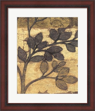 Framed Bronzed Branches II Print