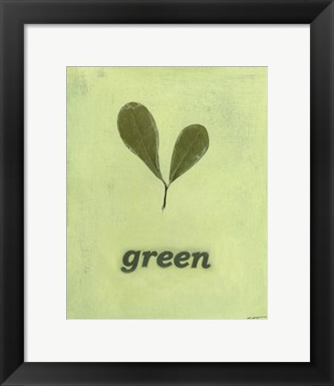 Framed Going Green III Print