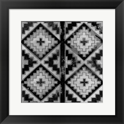 Framed Mudcloth Black &amp; White IV Print