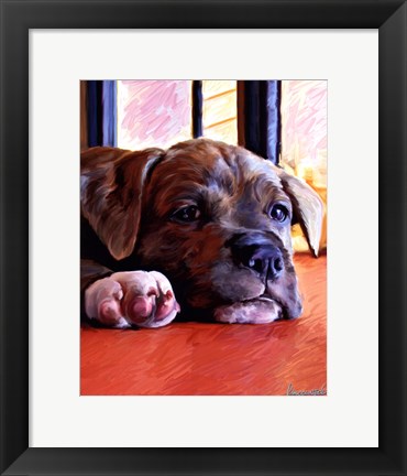 Framed Kratos Baby Pit Bull Print