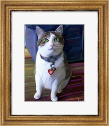 Framed Elvis Cat Print
