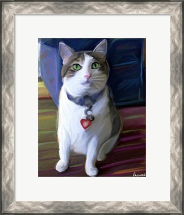 Framed Elvis Cat Print