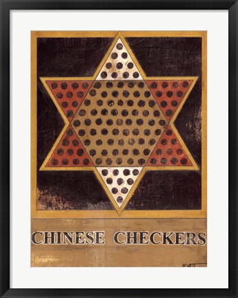 Framed Chinese Checkers Print