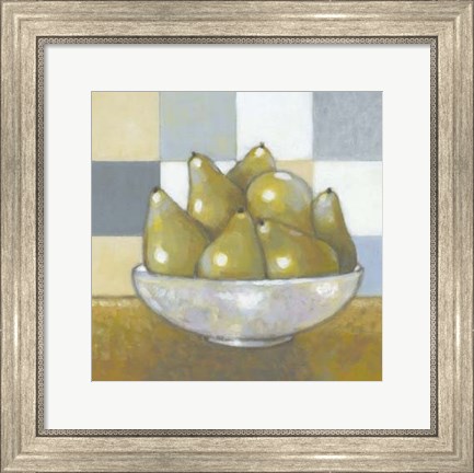 Framed Green Pears Print
