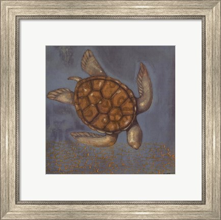 Framed Sea Turtle I Print